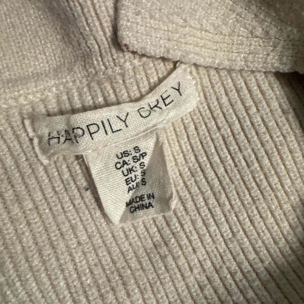 Cream Black Striped Collared Sweater – Women’s Small – Ribbed Knit Polo Style